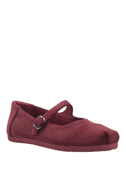 TOMS Alpargata Velvet Mary Janes, Dark Burgundy - view 2, Dark Burgundy