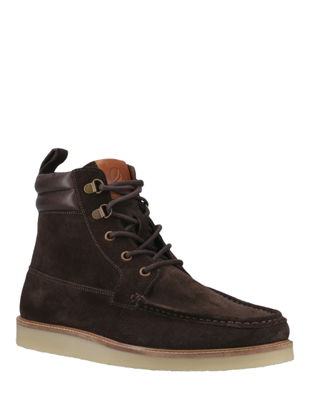 Sperry Newark Suede Lace Up Ankle Boots, Brown - view 2, Brown