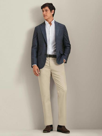 Charles Tyrwhitt Slim Fit Check Wool Blazer, Steel Blue - view 2, Steel Blue
