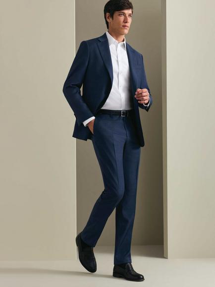 Charles Tyrwhitt Slim Fit Italian Wool Suit Jacket - view 2, Indigo Blue
