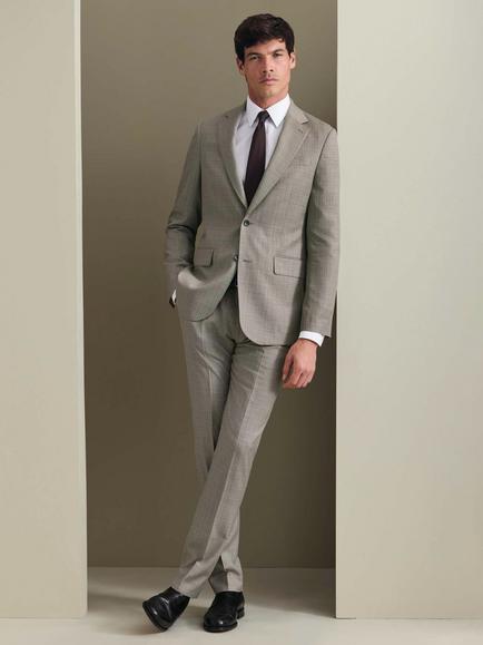 Charles Tyrwhitt Slim Fit Italian Wool Suit Jacket - view 2, Taupe