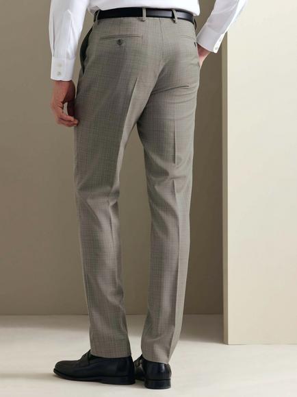 Charles Tyrwhitt Slim Fit Italian Wool Suit Trousers - view 2, Taupe