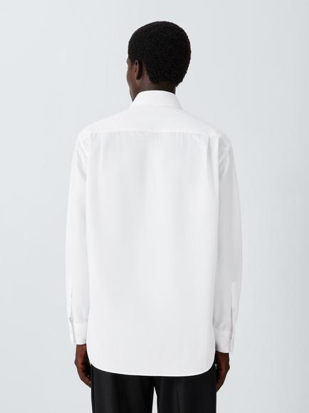 John Lewis x clothsurgeon Herringbone Bib Evening Shirt, White - view 2, White