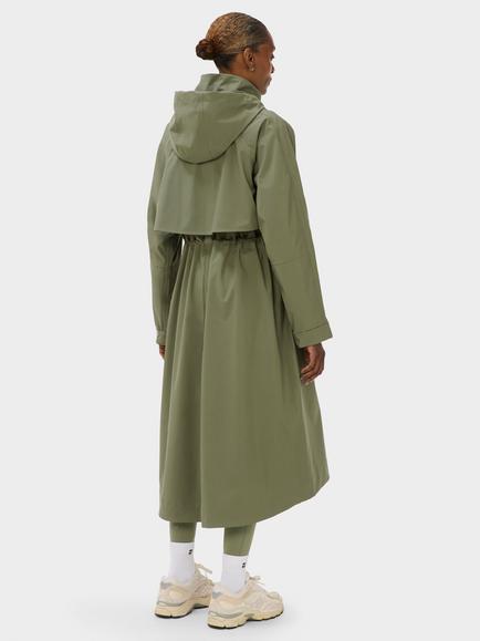Sweaty Betty Motion Waterproof Longline Parka Coat, Bracken Green - view 2, Bracken Green