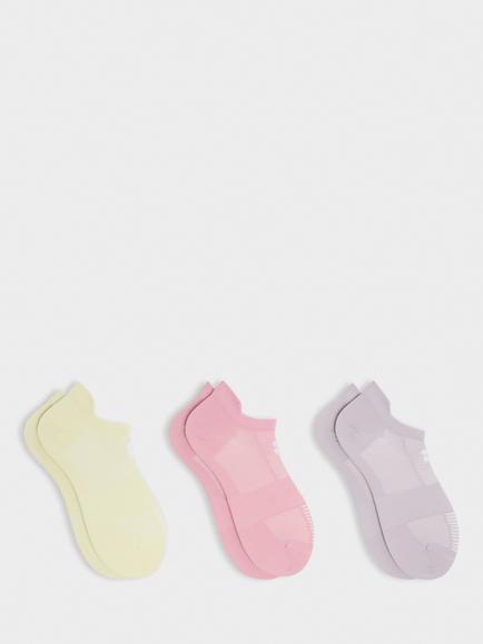 Sweaty Betty Lightweight Trainer Socks, Pack of 3, Mauve Purple/Pink, Mauve Purple/Pink