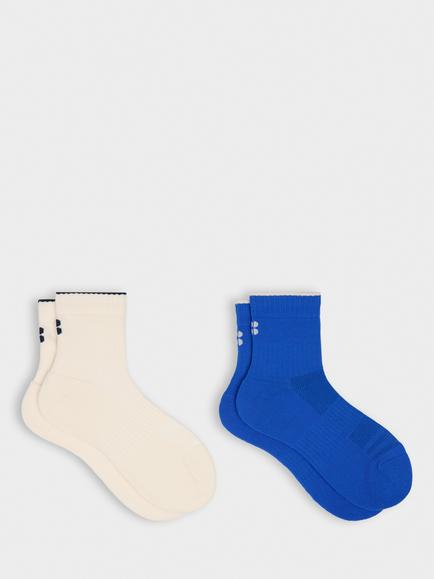 Sweaty Betty Crew Running Socks, Pack of 2, Prussian Navy Blue