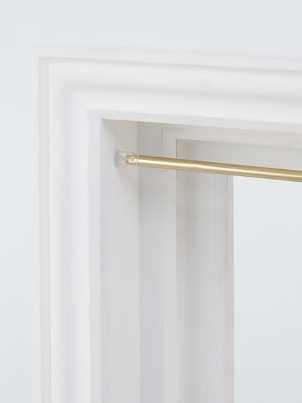 John Lewis Cafe Rod Curtain Pole Kit, Dia. 7/9mm, Brushed Gold