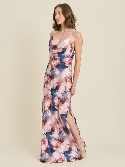 Gina Bacconi Sudie Floral Maxi Dress, Pink/Multi, Pink/Multi