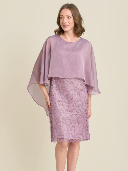 Gina Bacconi Lace Shift Dress, Dark Pink, Dark Pink