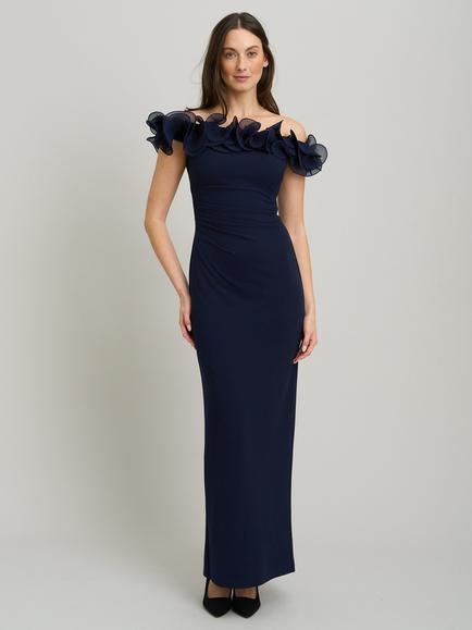 Gina Bacconi Risa Maxi Dress, Navy - view 2, Navy