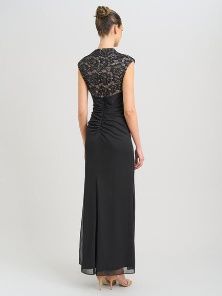 Gina Bacconi Carter Lace Shoulder Maxi Dress, Black - view 2, Black