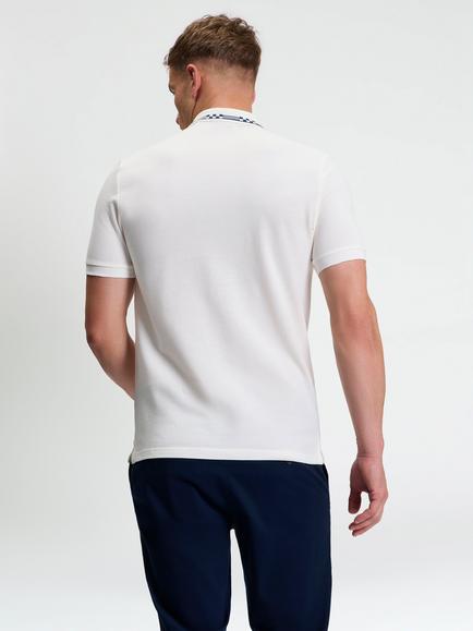 Ben Sherman Short Sleeve Pique Polo Shirt, Snow White - view 2, Snow White