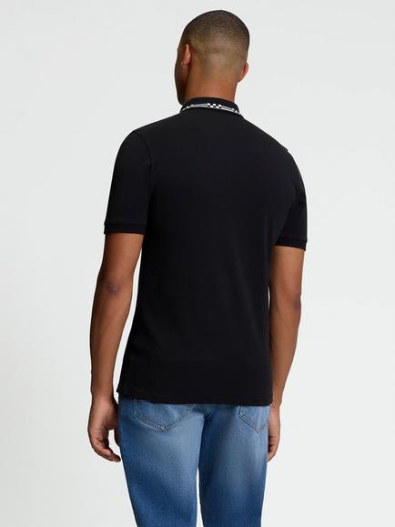 Ben Sherman Short Sleeve Pique Polo Shirt, Black - view 2, Black