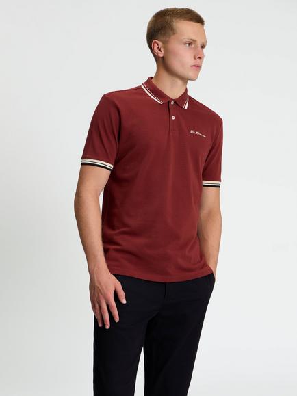Ben Sherman Cotton Target Graphic Crew Neck T-Shirt, Bark, Sienna