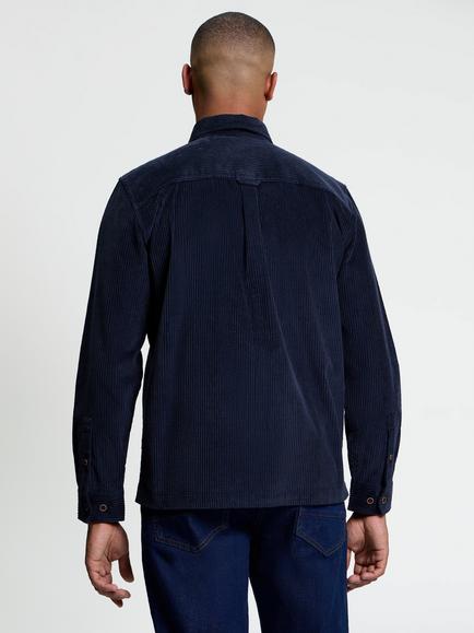 Ben Sherman Long Sleeve Heavy Corduroy Shirt, Dark Navy - view 2, Dark Navy