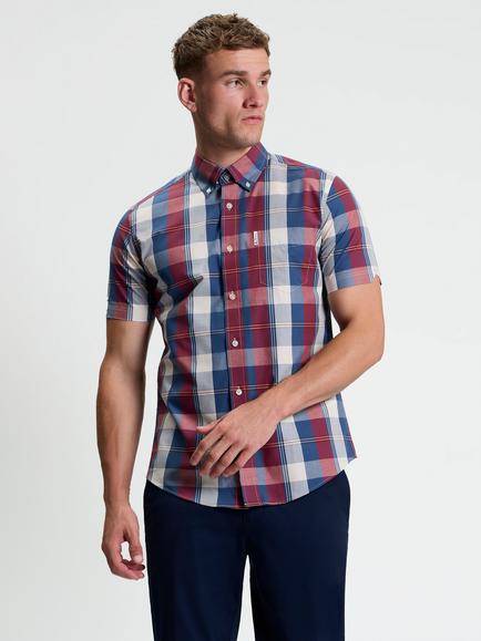 Ben Sherman Short Sleeve Gingham Check Shirt, Multi, Multi