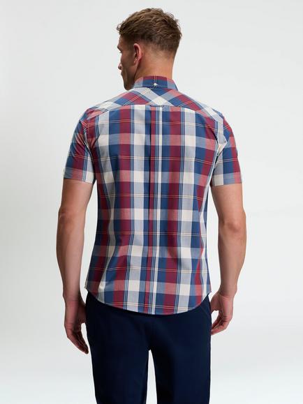 Ben Sherman Short Sleeve Gingham Check Shirt, Multi - view 2, Multi
