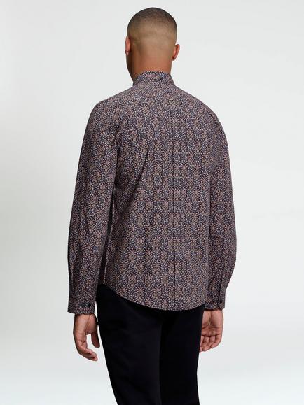 Ben Sherman Intricate Floral Print Long Sleeve Shirt, Multi - view 2, Multi