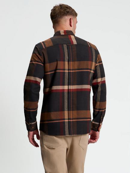 Ben Sherman Brushed Check Long Sleeve Oversized Shirt, Multi - view 2, Multi