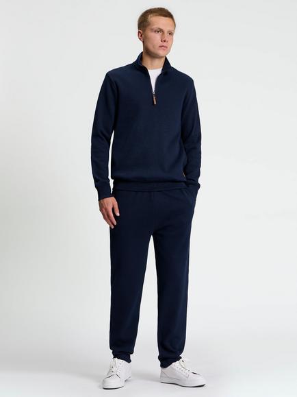 Ben Sherman Slim Cotton Blend Trousers, Dark Navy