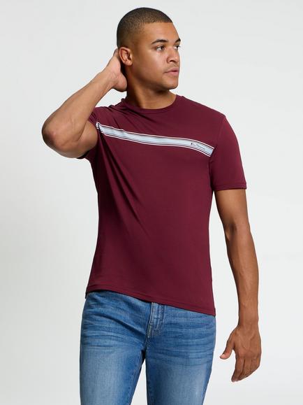 Ben Sherman Core Stripe T-Shirt, Maroon, Maroon