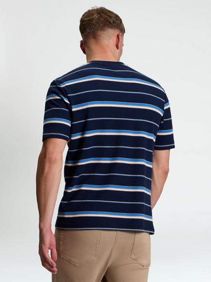 Ben Sherman Heritage Short Sleeve Stripe T-Shirt, Dark Navy/Multi - view 2, Dark Navy/Multi