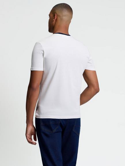 Ben Sherman Cotton Graphic Crew Neck T-Shirt, Ivory - view 2, Ivory