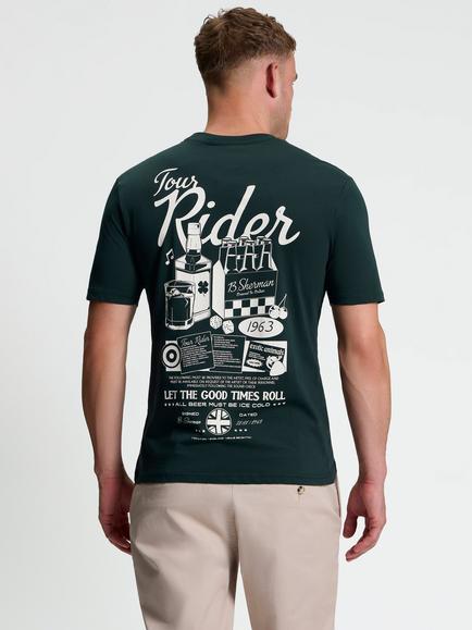 Ben Sherman Tour Rider Graphic Print T-Shirt, Lotus Green - view 2, Lotus Green