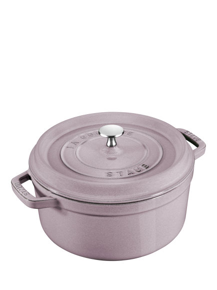 STAUB Cocotte Round Cast Iron Casserole, Cherry Blossom, Cherry Blossom
