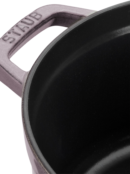 STAUB Cocotte Round Cast Iron Casserole, Cherry Blossom - view 2, Cherry Blossom