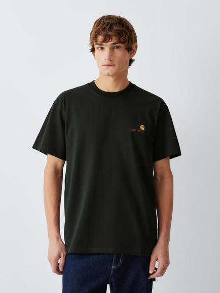 Carhartt WIP Cotton American Script Logo T-Shirt, Raven, Raven