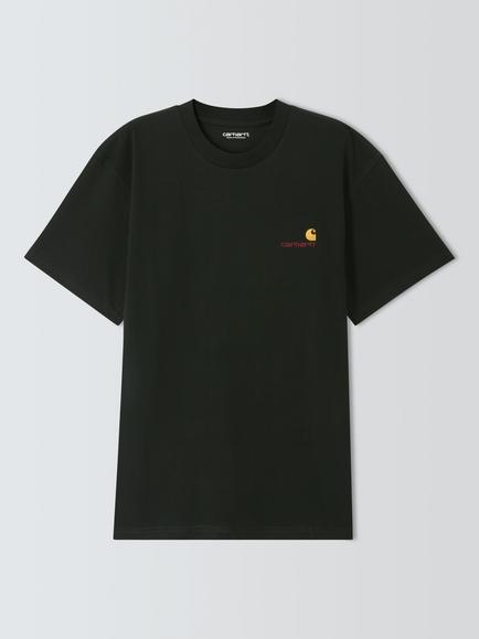 Carhartt WIP Cotton American Script Logo T-Shirt, Raven, Raven