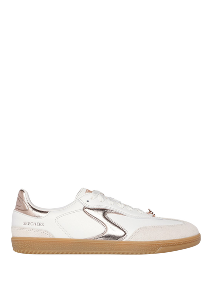 Skechers Hotshot Cool Glow Trainers, White/Rose Gold