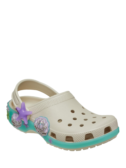 Crocs Kids' Classic Sea Sparkle Clogs, Cream/Multi - view 2, Cream/Multi