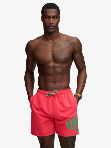 Superdry Logo Swim Shorts, Paradise Pink