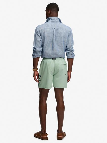 Superdry Logo Swim Shorts - view 2, Cameo Green