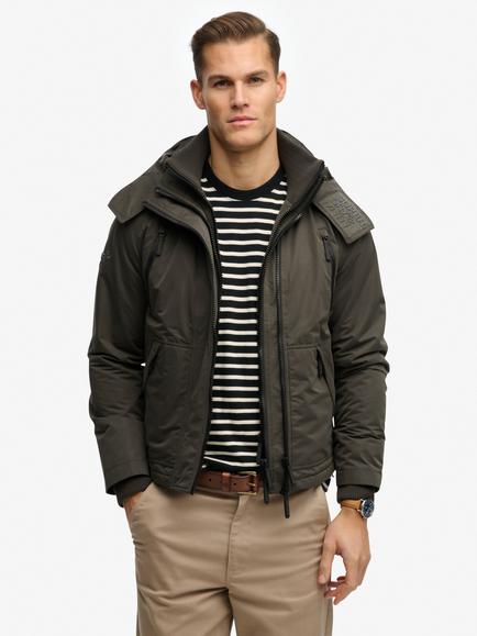 Superdry Borg Lined Windbreaker Jacket, Vintage Black, Vintage Black