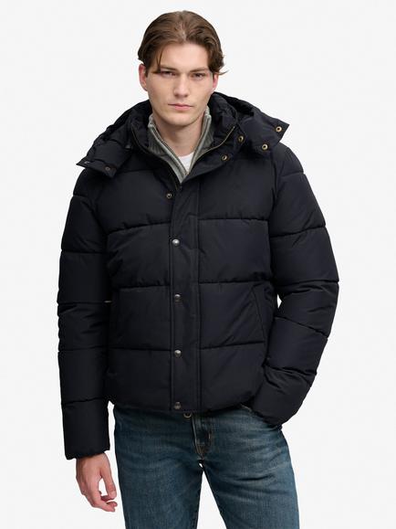 Superdry Hooded Puffer Jacket, Black, Black