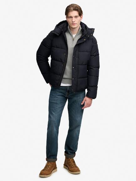 Superdry Hooded Puffer Jacket, Black - view 2, Black