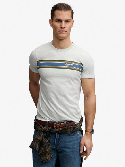 Superdry Cotton T-Shirt, Glacier Grey Marl, Glacier Grey Marl
