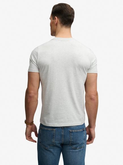 Superdry Cotton T-Shirt, Glacier Grey Marl - view 2, Glacier Grey Marl