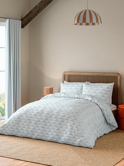 Scion Hares Duvet Cover Set - view 2, Blue Stripe