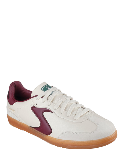 Skechers Court & Classics Hotshot Pyke Trainers, Natural/Burgundy - view 2, Natural/Burgundy