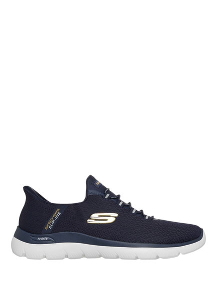 Skechers Arch Fit Summits Hands Free Slip-Ins Trainers, Navy, Navy