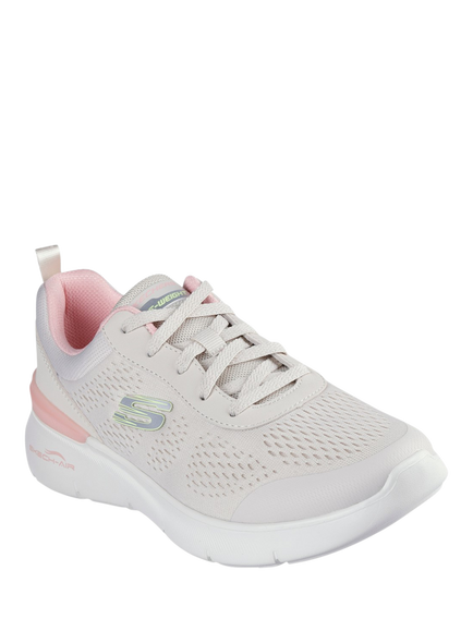Skechers Skech-Air Dynamight 2.0 New Heights Trainers, Natural/Pink - view 2, Natural/Pink