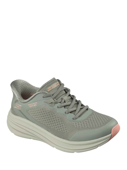 Skechers Hands Free Slip-ins BOBS Skillz Trainers, Olive - view 2, Olive