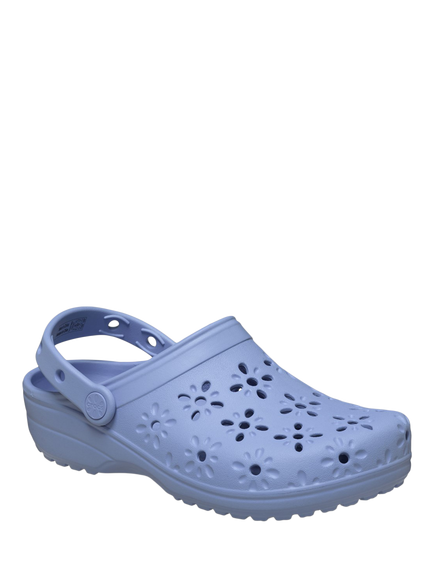Crocs Classic Floral Cut Out Clogs, Blue Haze - view 2, Blue Haze