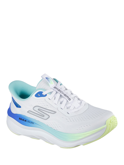 Skechers Hands Free Slip-Ins Max Cushioning Max Run Trainers, White/Multi - view 2, White/Multi