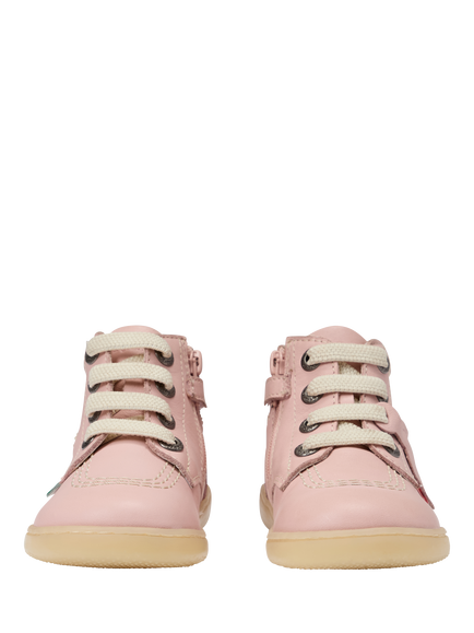 Kickers Kids' Playflex Leather Shoes, Pink Leather - view 2, Pink Leather