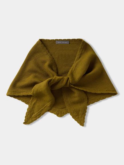 Mint Velvet Scallop Edge Knit Scarf, Green, Green